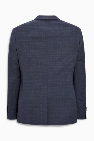 Navy Textured Slim Fit Suit: Jacket